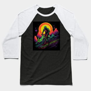 Mountain Biker Baseball T-Shirt